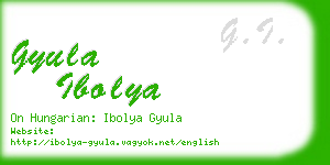 gyula ibolya business card